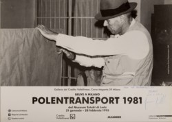 Manifesto della Mostra "Beuys a Milano - Polentransport 1981 - dal Museo Sztuki di Lodz" 