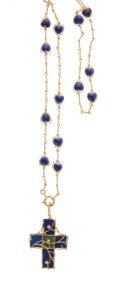 18kt yellow gold, coloured gemstone and diamond necklace