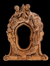 Lombard artist of the early XVIII century - Model for frame with cherubs, puttos and architectural friezes