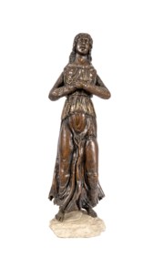 Antica scultura raffigurante figura femminile