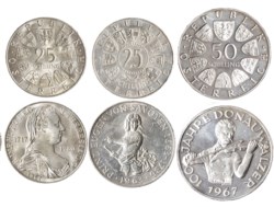 AUSTRIA - lotto 3 monete da 25 e 50 scellini