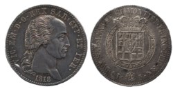 VITTORIO EMANUELE I (1802-1821) - 5 lire 1818