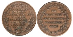 FIANDRE - Gettone / medaglia, dichiarazione di indipendenza, 1790