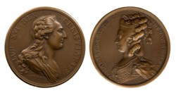 FRANCIA - LUIGI XVI E MARIA ANTONIETTA - Medaglia, 1781