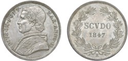 PIO IX (1846-1870) - Scudo 1847, Roma