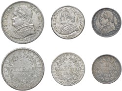 PIO IX (1846-1870) - Lotto 3 monete