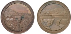 GREGORIO XVI (1831-1846) - Medaglia deviazione dell'Aniene, anno V