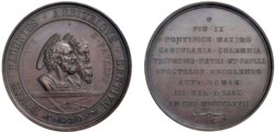 PIO IX (1846-1878) - 18° centenario Martirio S. Pietro e S. Paolo, anno XXII