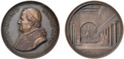 PIO IX (1846-1878) - La basilica di S. Lorenzo fuori le mura, anno XXVIII