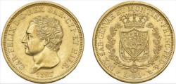 CARLO FELICE (1821-1831) - 80 lire 1827, Torino