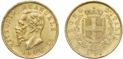 VITTORIO EMANUELE II (1861-1878) - 20 lire 1871, Roma
