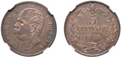 UMBERTO I (1878-1900) - 5 centesimi 1895
