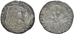 MANTOVA - FERDINANDO CARLO GONZAGA, reggenza della madre (1665-1669) - 30 soldi 1666