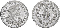 NAPOLI - CARLO II (1674-1700) - 20 grana 1696