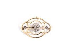 18kt two-tone gold brooch