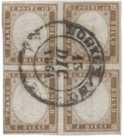Antichi Stati Italiani - Sardegna - 10 cent (14Ck)