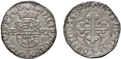 EMANUELE FILIBERTO (1553-1580) - Bianco da 4 soldi 1576, Torino
