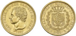 CARLO FELICE (1821-1831) - 80 lire 1827, Torino