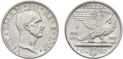 VITTORIO EMANUEME III (1900-1943) - 50 centesimi 1936