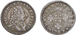SAVOIA - VITTORIO AMEDEO II, monetazione per la Sardegna (1724-1727) - Reale sardo, 1727, Torino