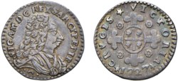 SAVOIA - VITTORIO AMEDEO II, monetazione per la Sardegna (1724-1727) - Mezzo reale sardo, 1727, Torino