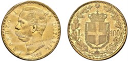 SAVOIA - UMBERTO I (1878-1900) - 100 lire 1882<br>Oro - n.d.