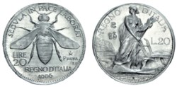 SAVOIA - VITTORIO EMANUELE III, Progetto Johnson (1900-1943) - Progetto 20 lire 1906-1907, S15