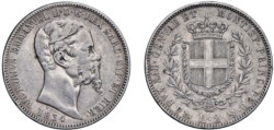 SAVOIA - VITTORIO EMANUELE II, Re di Sardegna (1849-1861) - 2 lire 1854, Genova