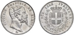 SAVOIA - VITTORIO EMANUELE II, Re Eletto (1859-1861) - 2 lire 1860, Firenze
