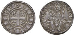 MILANO - PRIMA REPUBBLICA (1250-1310) - Ambrosino ridotto o grosso da 8 denari