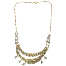 Gold and emerald necklace