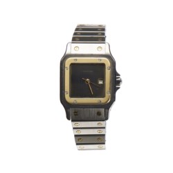 Steel and gold watch, Cartier Santos