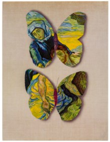 Due farfalle con Deposizione di Van Gogh