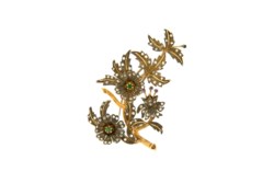 18kt yellow gold and silver brooch, 1930s
