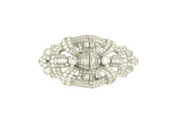 18kt platinum and white gold brooch, 1940s