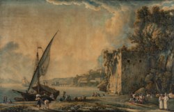 Abraham Louis Rodolphe Ducros (1748 - 1810) - Veduta del golfo di Baia