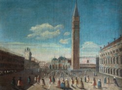 Scuola veneta di fine secolo XVIII - Veduta di piazza San Marco