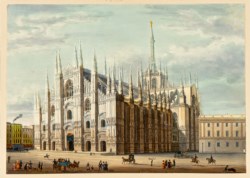 Scuola lombarda del secolo XIX, cerchia di Giovanni Migliara - Duomo di Milano