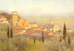 Alberto Cecconi (1897 - 1973) - Veduta di Assisi ®