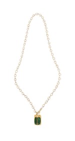 18kt two colour gold necklace with pendant