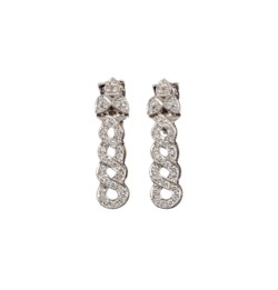18kt white gold and diamonds earrings