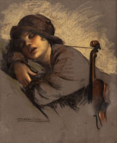 Tito Corbella (1885 - 1966) - Sleeping musician