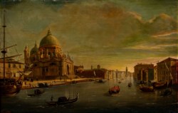 Painter of the XX century - View of the Chiesa della Salute from Canal Grande