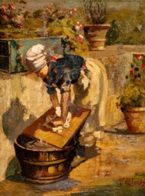 Painter at the beginning of the XX century - Young laundress