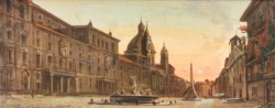 Italian school of early XX century - Piazza Navona