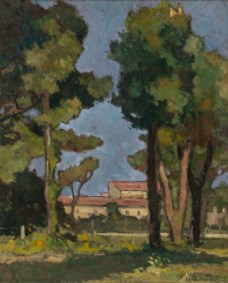 Ludovico Tommasi (1866 - 1941) (attrib. to) - Landscape with a farmhouse