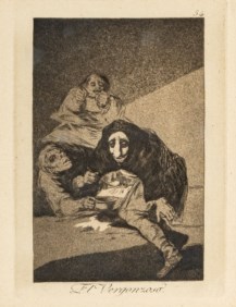 Francisco Goya (1746 - 1828) - El Vergonzoso, from the series I capricci