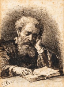 Carlo Felice Biscarra (1823 - 1894) - Uomo che legge