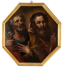 Scuola romana del secolo XVII - Santi Pietro e Paolo