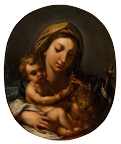 Italian school of the XVIII century - Virgin Mary with Child and San Giovannino